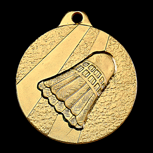 image de Medaille frappee badminton 32mm or