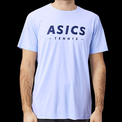 image de Tee-shirt ASICS court tennis graphic men bleu ciel
