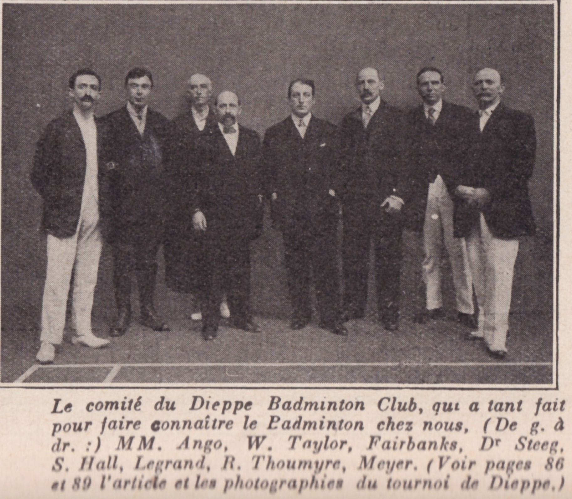 Dirigeants du club de Dieppe Crédit : BadmintonMemory