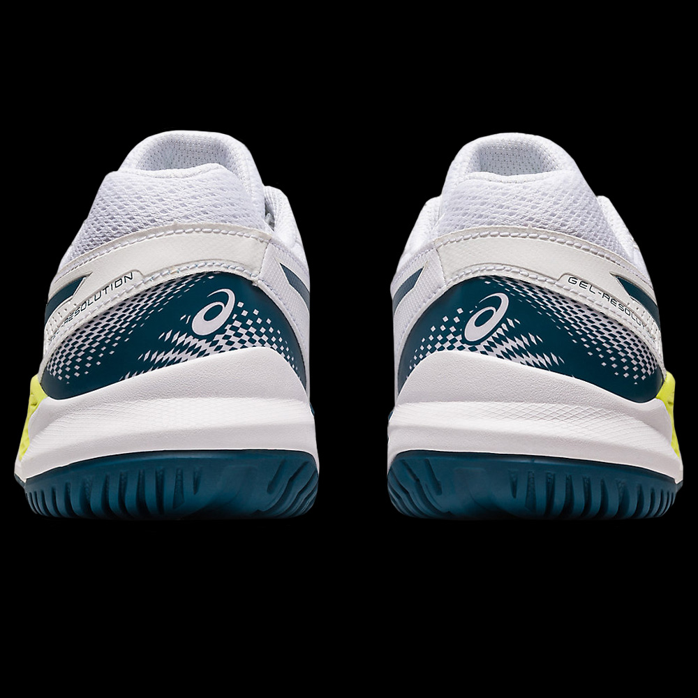 Chaussures ASICS Gel Resolution 9 GS junior blanc bleu N tennis