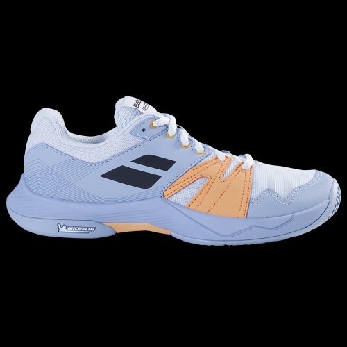Chaussures Babolat shadow team 2 lady bleu corail Badmania