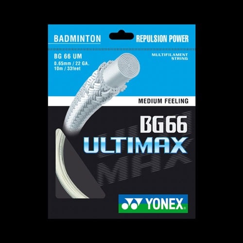 UM Yonex BG66 Ultimax 10 Mètres Set Blanc pour Chaque Un Raquette de Badminton 