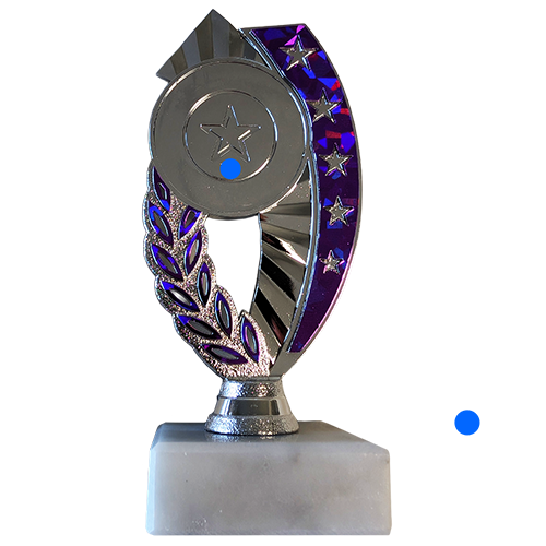 image de Trophée plastique TP5387C (13 cm) argent/violet