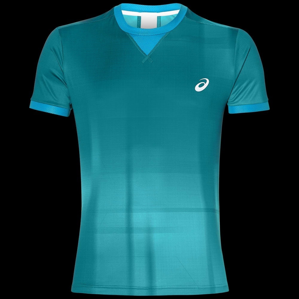 asics t shirt junior bleu