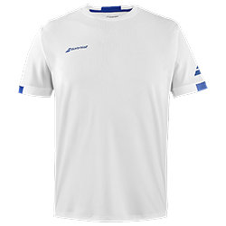 image de Tee-shirt Babolat play crew neck boy 2 blanc