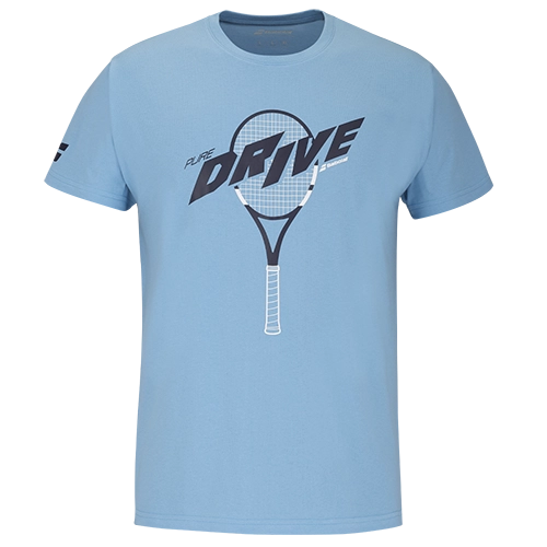 image de Tee-shirt Babolat Drive cotton men bleu