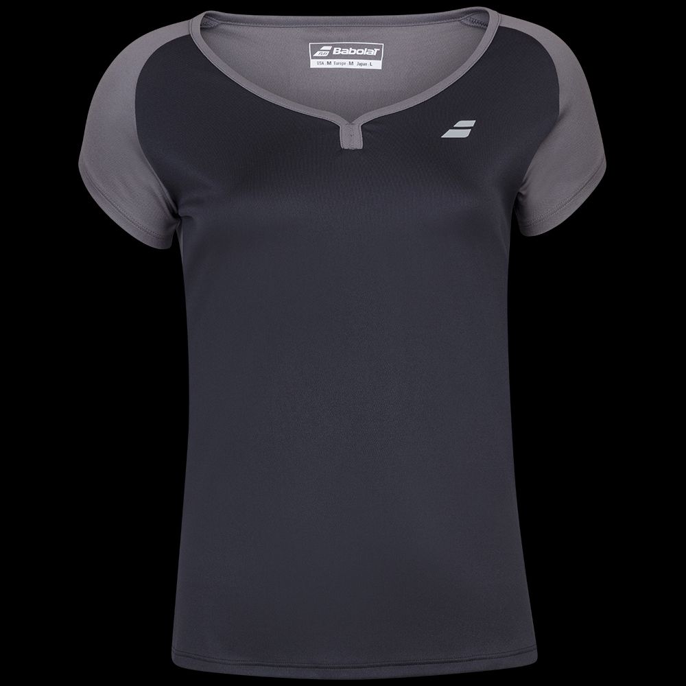 image de Tee-shirt Babolat play cap sleeve lady noir