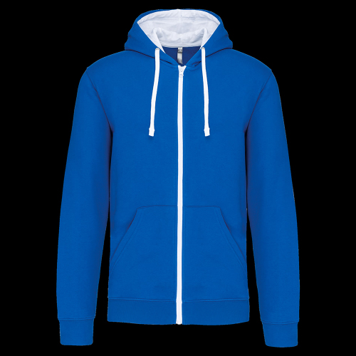 image de Sweat à capuche Kariban K466 men bleu roi/blanc