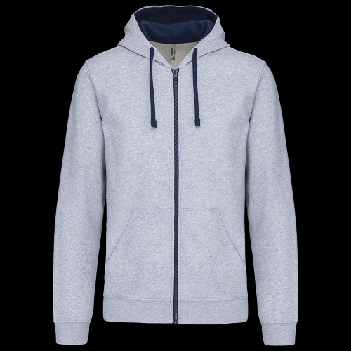 image de Sweat à capuche Kariban K466 men gris chiné/marine