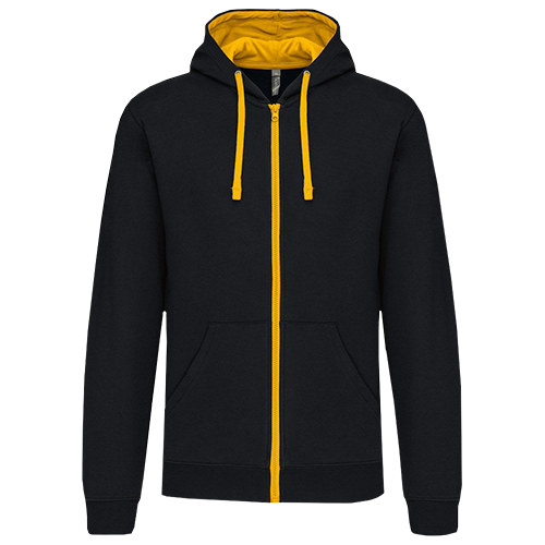image de Sweat à capuche Kariban K466 men noir/jaune