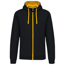 image de Sweat à capuche Kariban K466 men noir/jaune