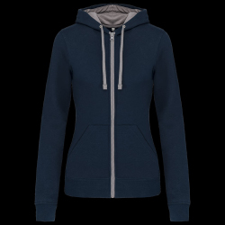 image de Sweat à capuche Kariban K467 lady marine/gris