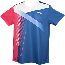 image de Tee-shirt Li-Ning AAYV029 mixte marine