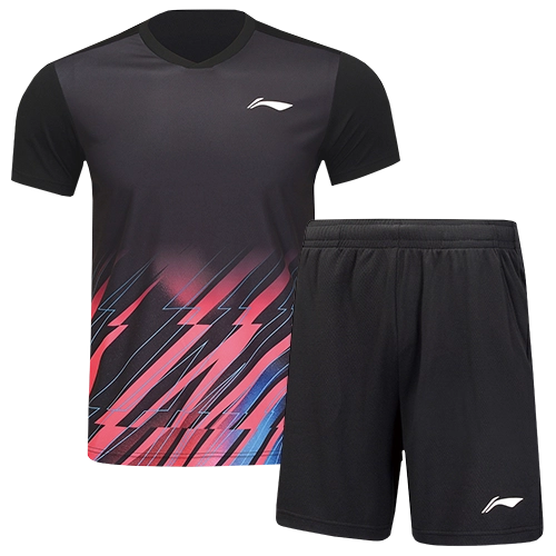 image de Tenue Tee-shirt + short Li-Ning AATU031 men noir