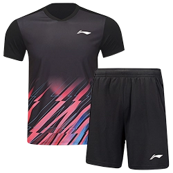 image de Tenue Tee-shirt + short Li-Ning AATU031 men noir