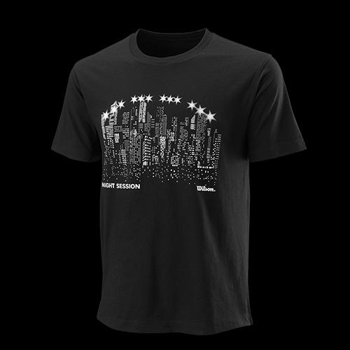 image de Tee-shirt Wilson night skyline men noir