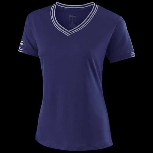 image de Tee-shirt Wilson team v-neck lady 2018 marine