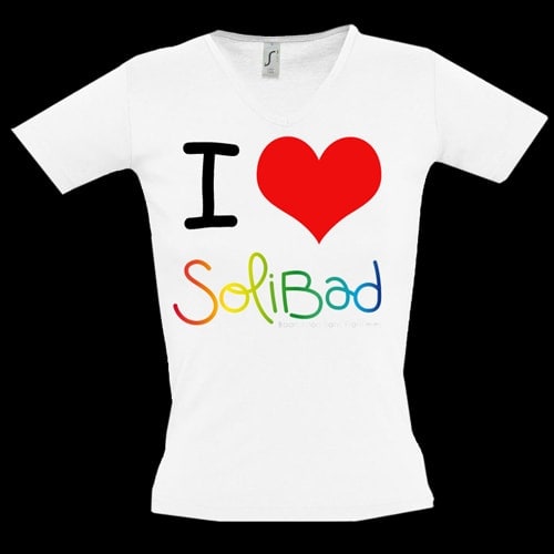 image de Tee-shirt i love Solibad femmes blanc