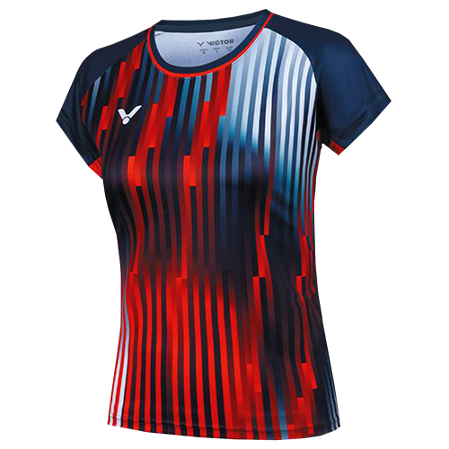 image de Tee-shirt VICTOR T-51050TD B lady marine/rouge