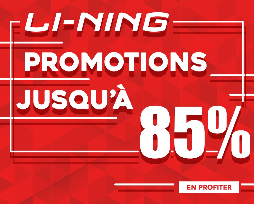 Li-ning en promotion jusqu'à 85 %