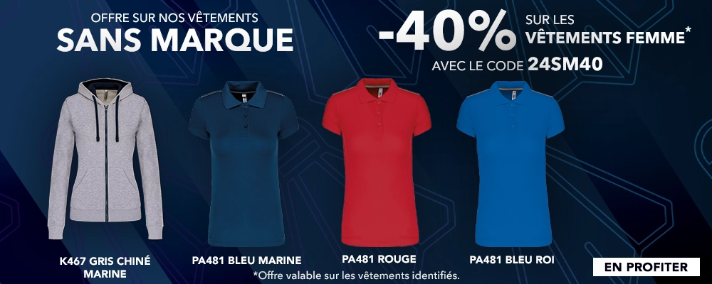 Vêtement de badminton sans marque pour vos tenues personnalisées | - 40 % sur les vêtements femmes avec le code 24SM40 - PC