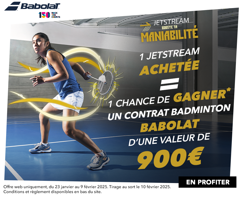 Jeu concours - Raquette de badminton Babolat Jetstream