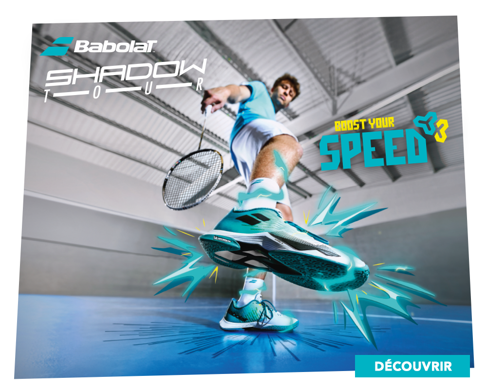 Nouvelle collection chaussures de badminton Babolat Shadow Tour