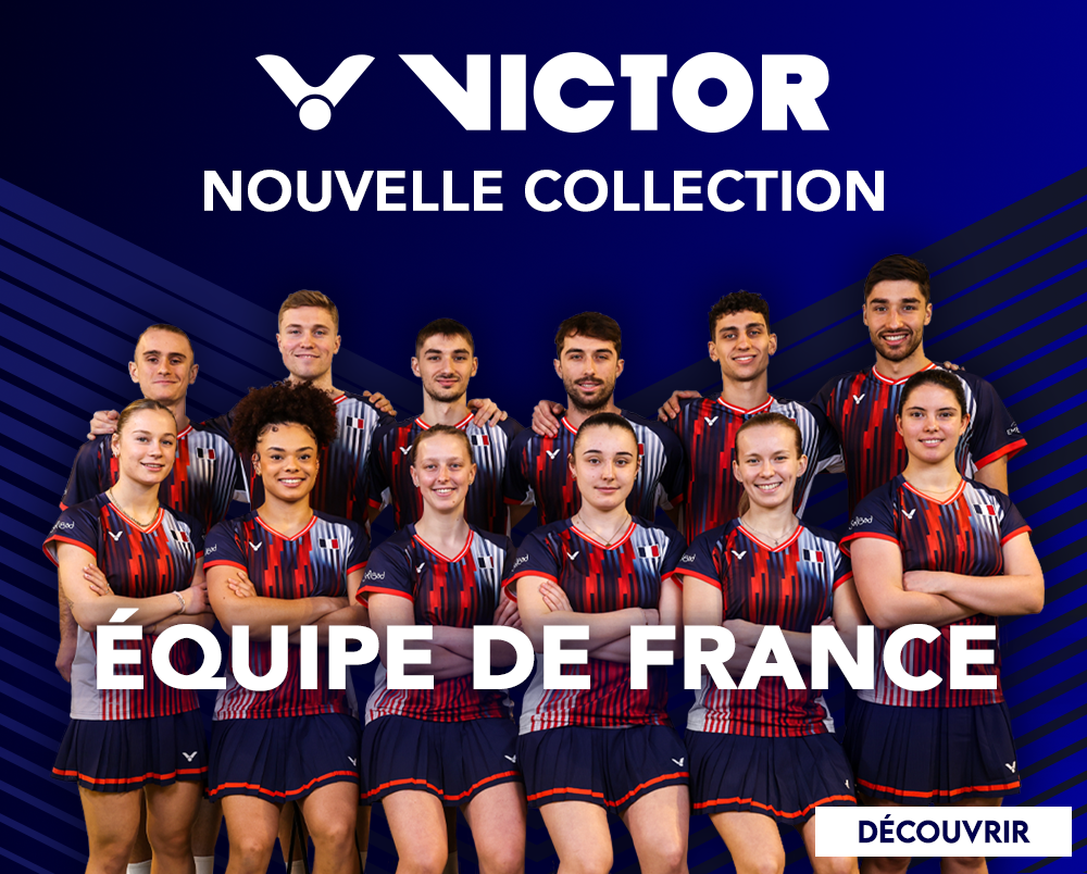Nouvelle collection vêtement VICTOR badminton équipe de France